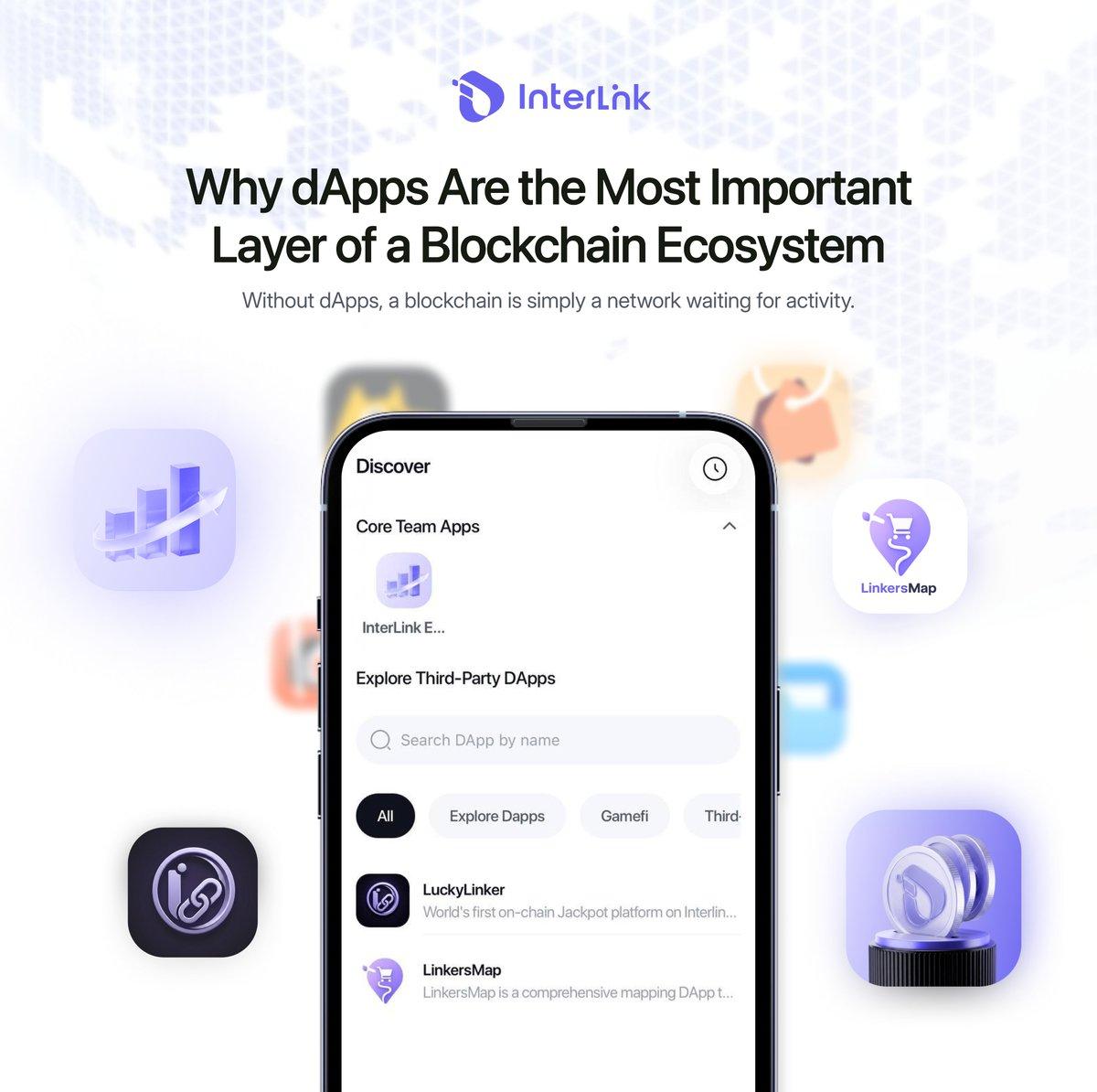 Why dApps Are the Most Important Layer of a Blockchain Ecosystem

A blockchain is only infrastructure. No matter how fast, secure, or decentralized it is, its long-term success depends on one thing: whether people actually use it. That usage comes from decentralized applications. dApps are where users make payments, trade assets, play games, invest, communicate, and interact with digital economies. Without dApps, a blockchain is simply a network waiting for activity.

History has already proven this. Ethereum did not become the largest smart contract blockchain because it had the highest TPS or the lowest fees. It became dominant because thousands of developers built products that millions of people wanted to use. DeFi protocols created new financial markets, NFT marketplaces introduced digital ownership, stablecoins enabled global payments, and blockchain games attracted entirely new audiences. Every successful dApp generated more transactions, attracted more users, encouraged more developers to build, and reinforced Ethereum’s network effects.

The value of a blockchain grows exponentially as its application layer expands. Every new dApp becomes another gateway that brings new users into the ecosystem. A payment application attracts merchants and consumers. A decentralized exchange attracts traders and liquidity providers. A Real World Asset platform attracts businesses and investors. A social platform attracts creators and communities. Each application serves a different audience, but all of them contribute to the same blockchain by generating transactions, consuming block space, increasing liquidity, and creating demand for the native token.

This is why developers are the most valuable resource in any blockchain ecosystem. Every new team building on the network has the potential to create an application that brings thousands or even millions of new users. The success of one dApp often benefits every other project on the chain because users who enter through one application can easily discover and use others. This creates a powerful network effect where the ecosystem becomes more valuable as more builders participate.

For @inter_link, the vision goes far beyond launching a blockchain. The objective is to create a complete digital economy where businesses, developers, entrepreneurs, and communities can build applications that solve real-world problems. Whether it is payments, decentralized exchanges, AI services, Real World Assets, business tokenization, gaming, social platforms, or financial infrastructure, every successful dApp strengthens the entire ecosystem while increasing demand for ITL as the network’s core asset.

In the long run, blockchains will not compete solely on technology. They will compete on the strength of their ecosystems. The blockchain with the most useful applications, the largest developer community, and the strongest network effects will ultimately create the greatest long-term value. Technology builds the foundation, but dApps build the economy, and the economy is what determines the success of a blockchain.

#InterLink #ITLG #ITL