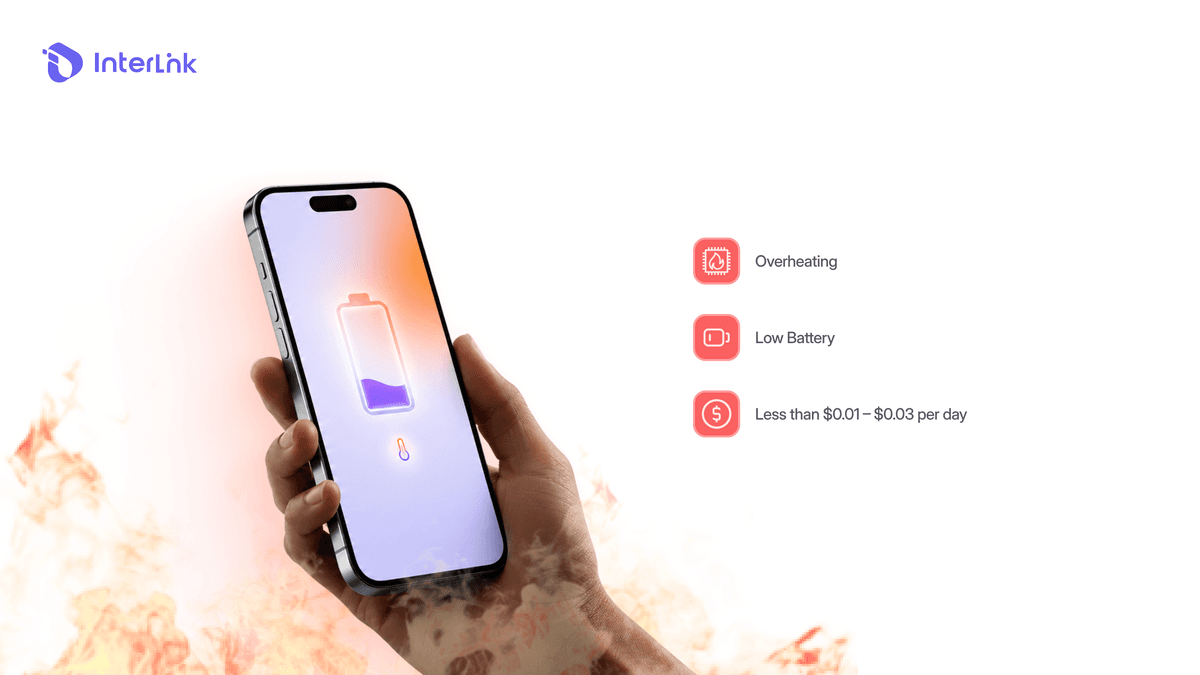 Overheating smartphone crypto mining concept showing battery drain and low profitability in 2026