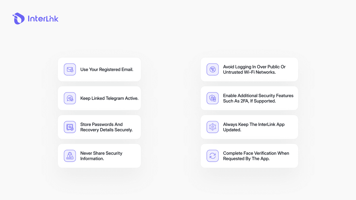 Best practices checklist to prevent future InterLink login errors and protect Human Node account