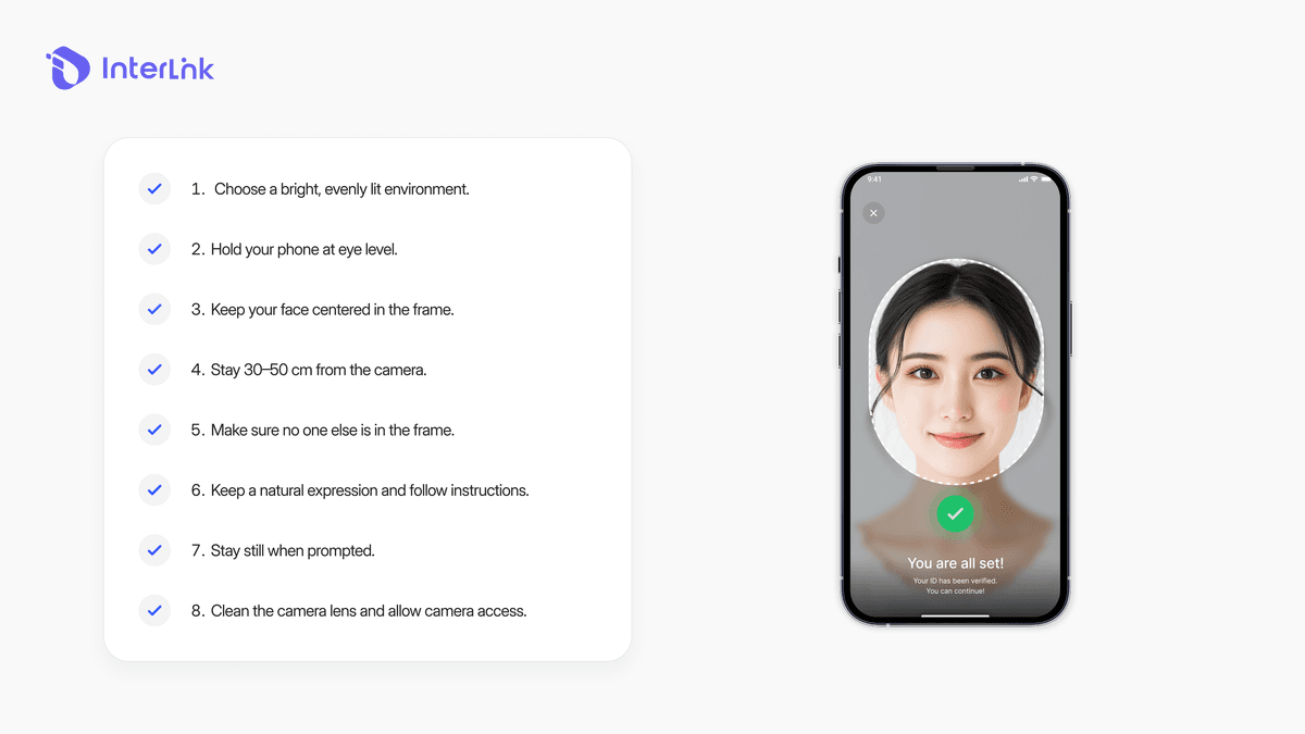 Multiple faces detected error during InterLink facial verification