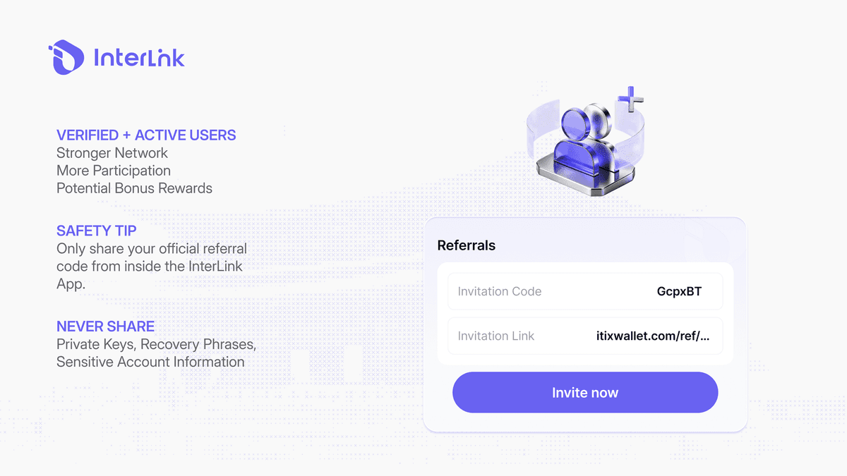 Earn additional rewards on InterLink through Mini-App games, AI tasks, and social activities